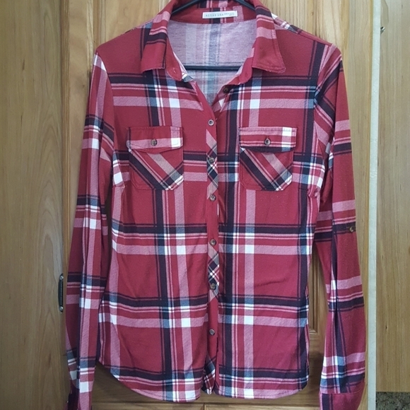 Active USA Tops - Active USA Red Flannel plaid shirt